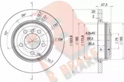 R BRAKE 78rbd26127 -  Тормозной диск